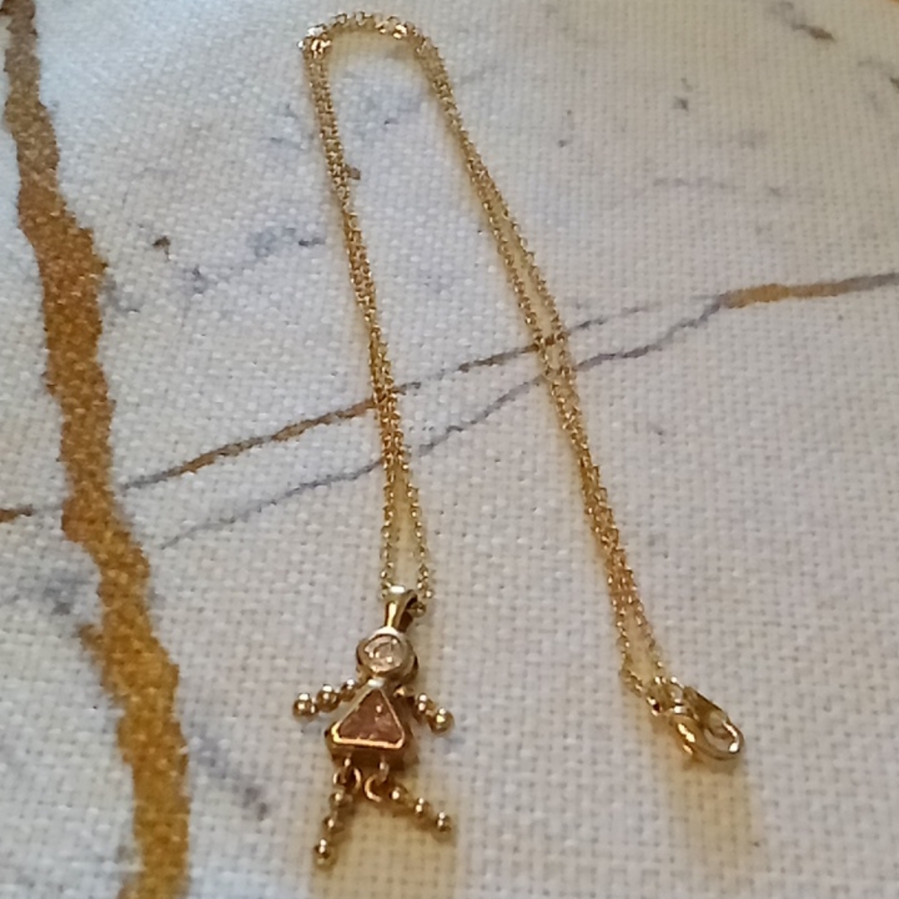 See photos: Universal 22 inch Gold LIL Girl Pendant Necklace